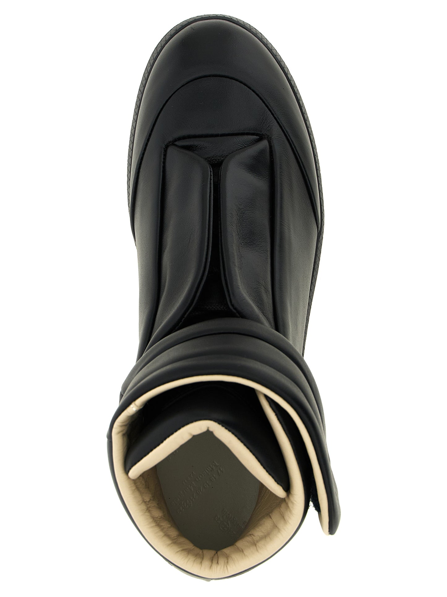 Sneakers by Maison Margiela for men in calfskin leather black & signature features an versatile design from the Men's Chunky Calfskin Leather Sneakers collection, highlighting a versatile chunky style for a premium, high-fashion look.
