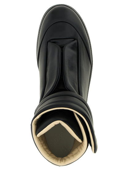 Sneakers by Maison Margiela for men in calfskin leather black & signature features an versatile design from the Men's Chunky Calfskin Leather Sneakers collection, highlighting a versatile chunky style for a premium, high-fashion look.