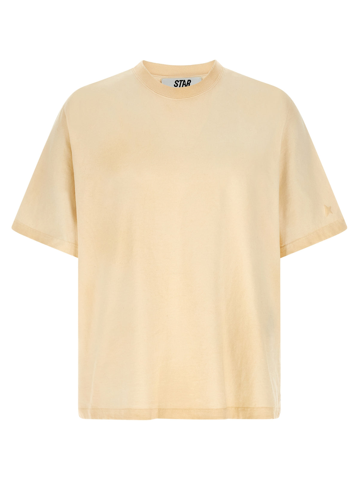 Golden Goose Men's Short-Sleeve Crew Neck Cotton T-Shirt - Beige Print