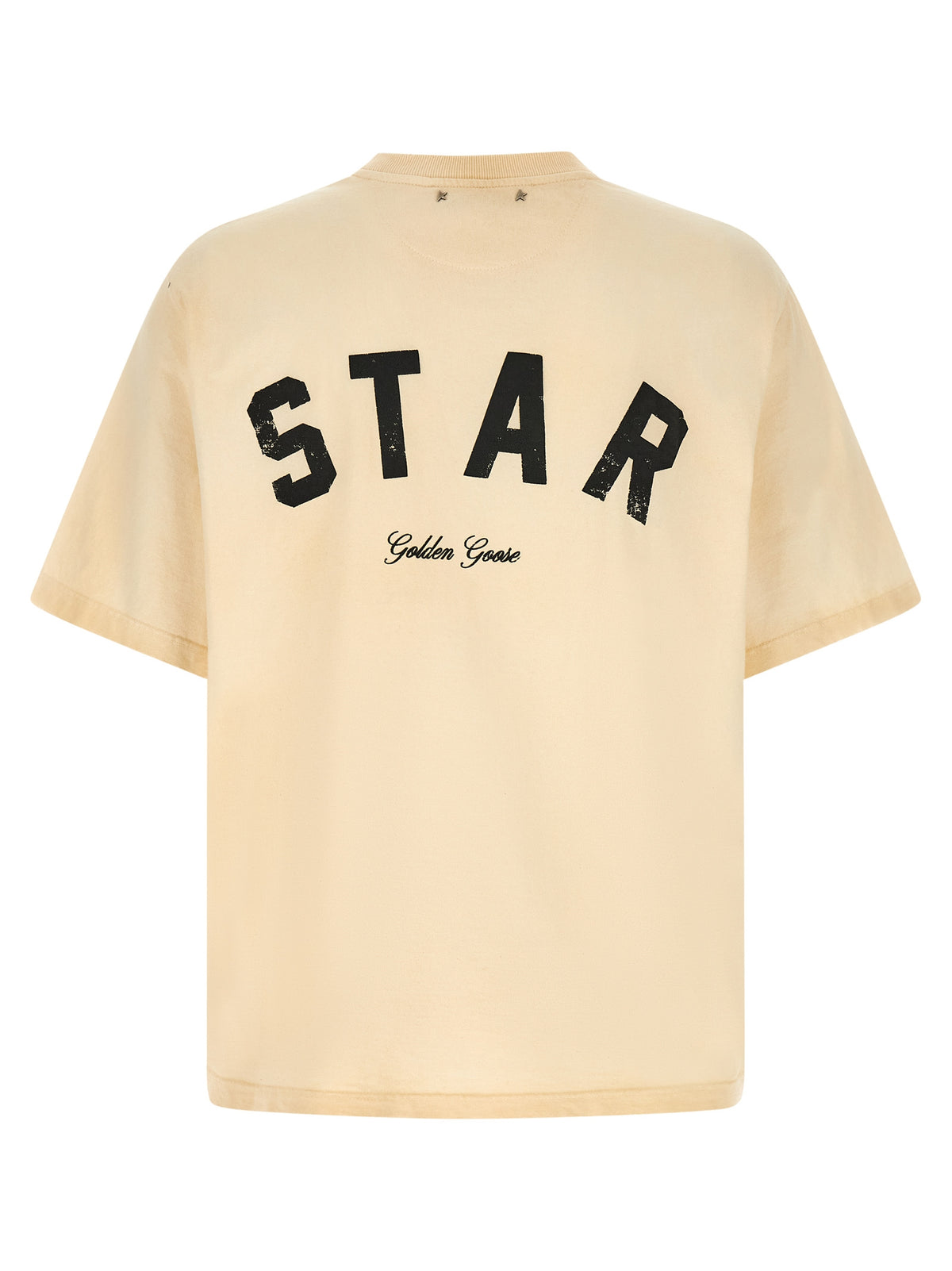Golden Goose Men's Short-Sleeve Crew Neck Cotton T-Shirt - Beige Print