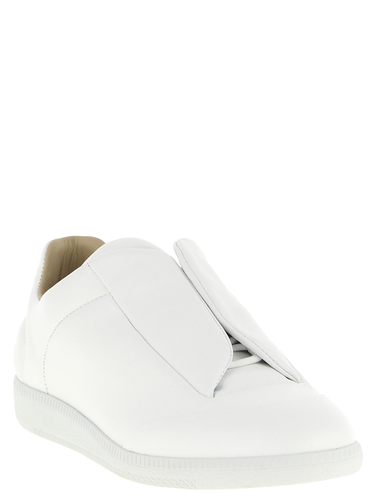 Sneakers by Maison Margiela for men in calfskin leather white & signature features an versatile design from the Men's Low Top Calfskin Leather Sneakers collection, highlighting a versatile low-top style for a premium, high-fashion look.