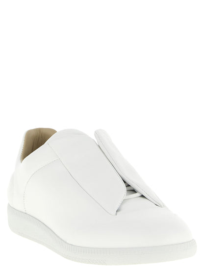 Sneakers by Maison Margiela for men in calfskin leather white & signature features an versatile design from the Men's Low Top Calfskin Leather Sneakers collection, highlighting a versatile low-top style for a premium, high-fashion look.