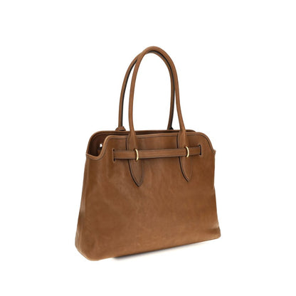 Shoulder Shopper Bag by Miu Miu for women in bos taurus calf leather brown features a effortless sophistication silhouette, secured by a with ample and versatile shoulder-strap for a effortless sophistication finish.