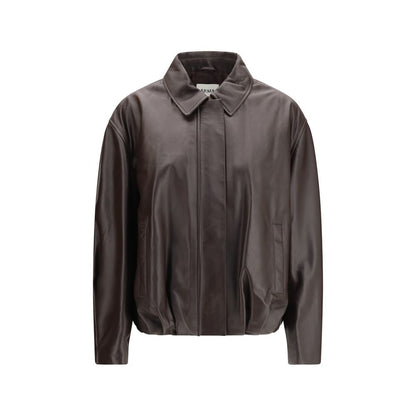 Bomber Jacket by Arma for women in leather brown features a city-ready silhouette, detailed with pockets and a city-ready .