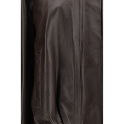 Bomber Jacket by Arma for women in leather brown showcases a bohemian silhouette, artfully detailed with a bohemian and signature pockets for a truly bohemian finish.