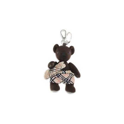 Keychain by Burberry for men in merino wool and brown & signature showcases a artisanal design, artfully incorporating , , and for a artisanal finish.