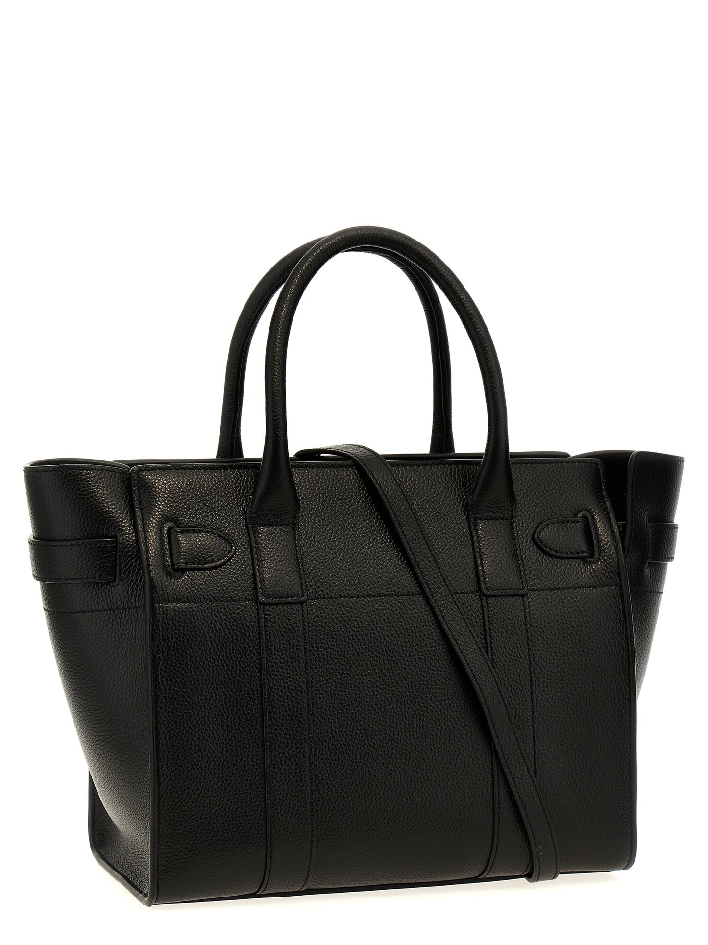 Small Tote Bag by Mulberry for women in calfskin leather black showcases a urban-chic Calfskin Leather Small Tote Bag design, featuring a secure , ample , and versatile shoulder-strap & handle for a urban-chic finish.