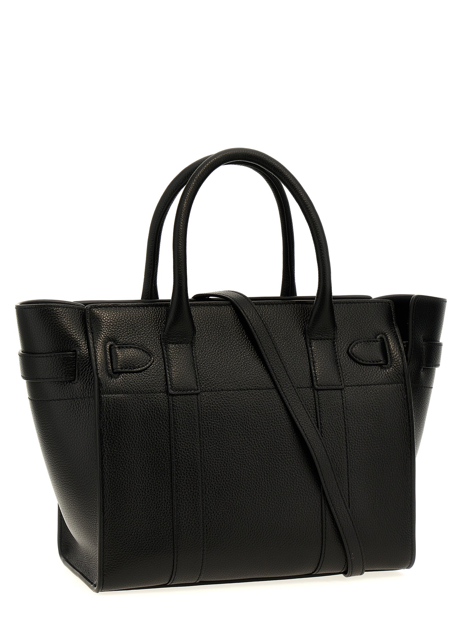 Small Tote Bag by Mulberry for women in calfskin leather black showcases a urban-chic Calfskin Leather Small Tote Bag design, featuring a secure , ample , and versatile shoulder-strap & handle for a urban-chic finish.