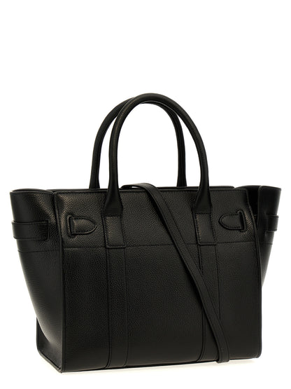 Small Tote Bag by Mulberry for women in calfskin leather black showcases a urban-chic Calfskin Leather Small Tote Bag design, featuring a secure , ample , and versatile shoulder-strap & handle for a urban-chic finish.