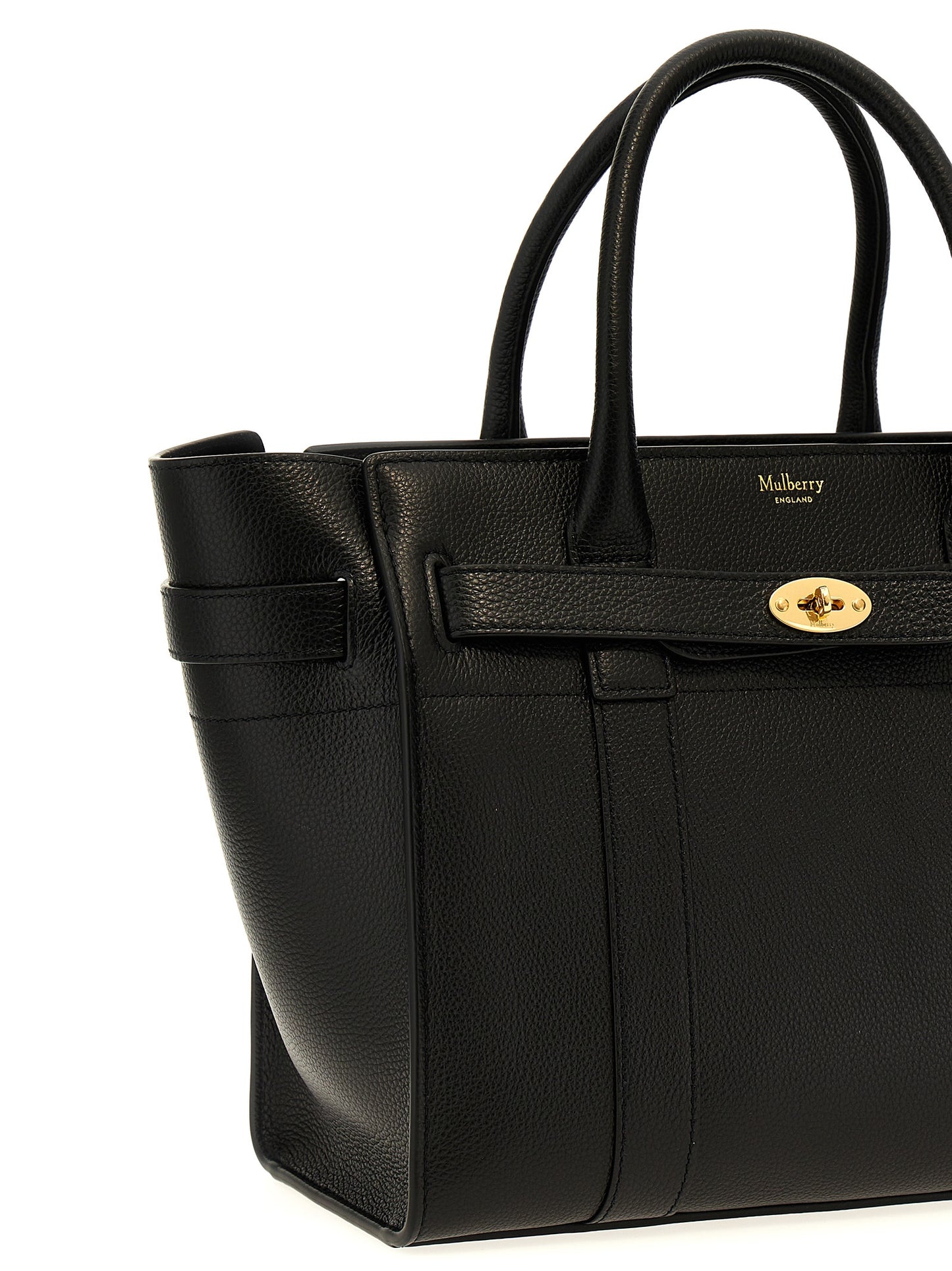 Small Tote Bag by Mulberry for women in calfskin leather black features a distinguished Calfskin Leather Small Tote Bag design, complete with a secure , ample , and versatile shoulder-strap & handle for a distinguished look.