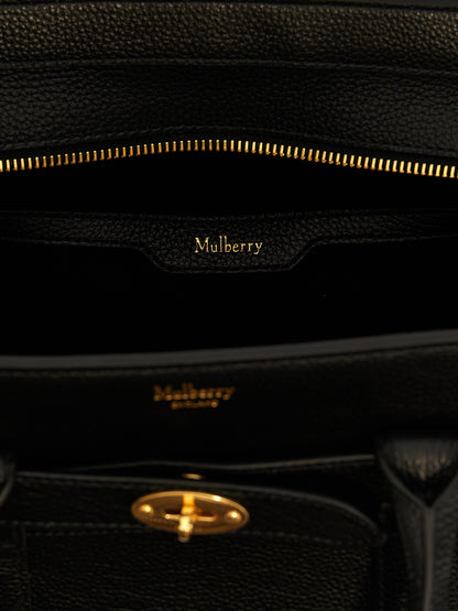 Small Tote Bag by Mulberry for women in calfskin leather black features an metropolitan chic Calfskin Leather Small Tote Bag design with a secure , metropolitan chic , and versatile shoulder-strap & handle for a metropolitan chic look.