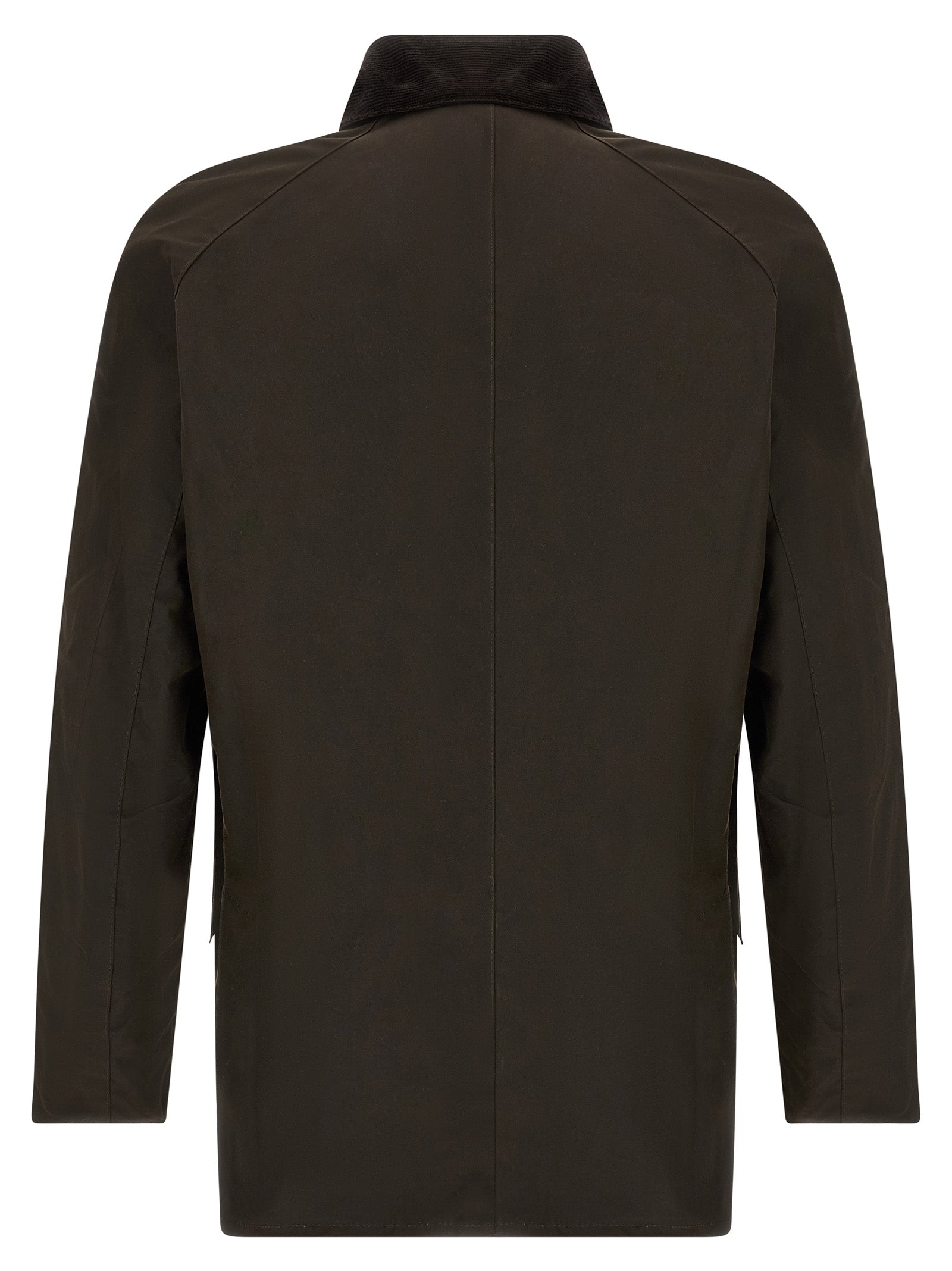 Jacket by Barbour for men in cotton corduroy brown presents a impeccable silhouette, showcasing distinct pockets and a impeccable for a sophisticated finish.