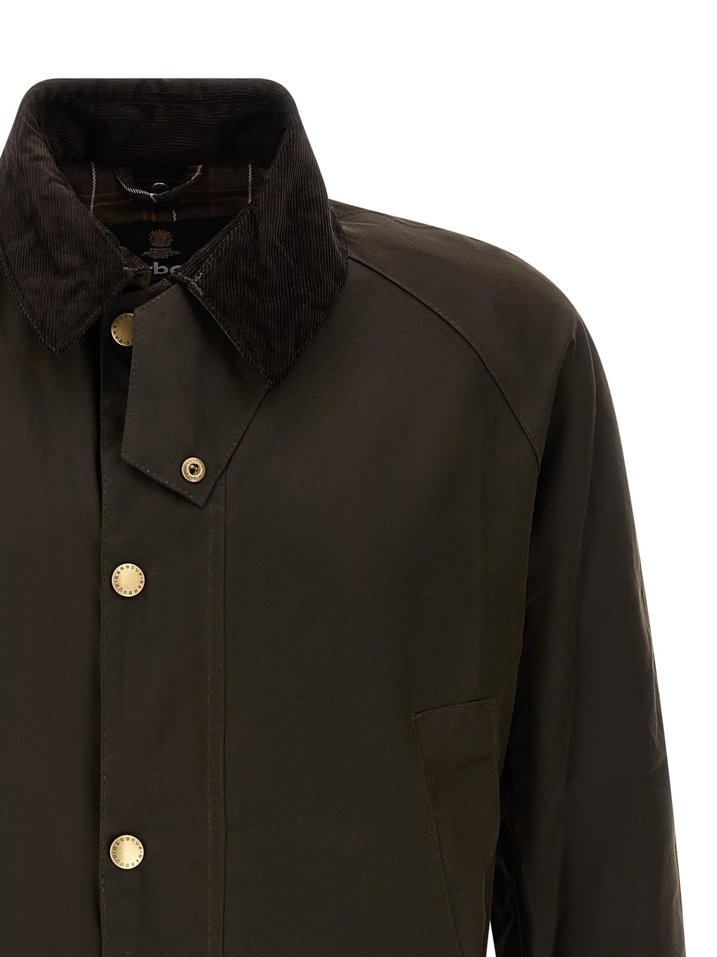 Jacket by Barbour for men in cotton corduroy brown showcases a enveloping silhouette, artfully detailed with a enveloping and premium pockets for a truly enveloping finish.