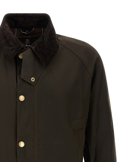 Jacket by Barbour for men in cotton corduroy brown showcases a enveloping silhouette, artfully detailed with a enveloping and premium pockets for a truly enveloping finish.