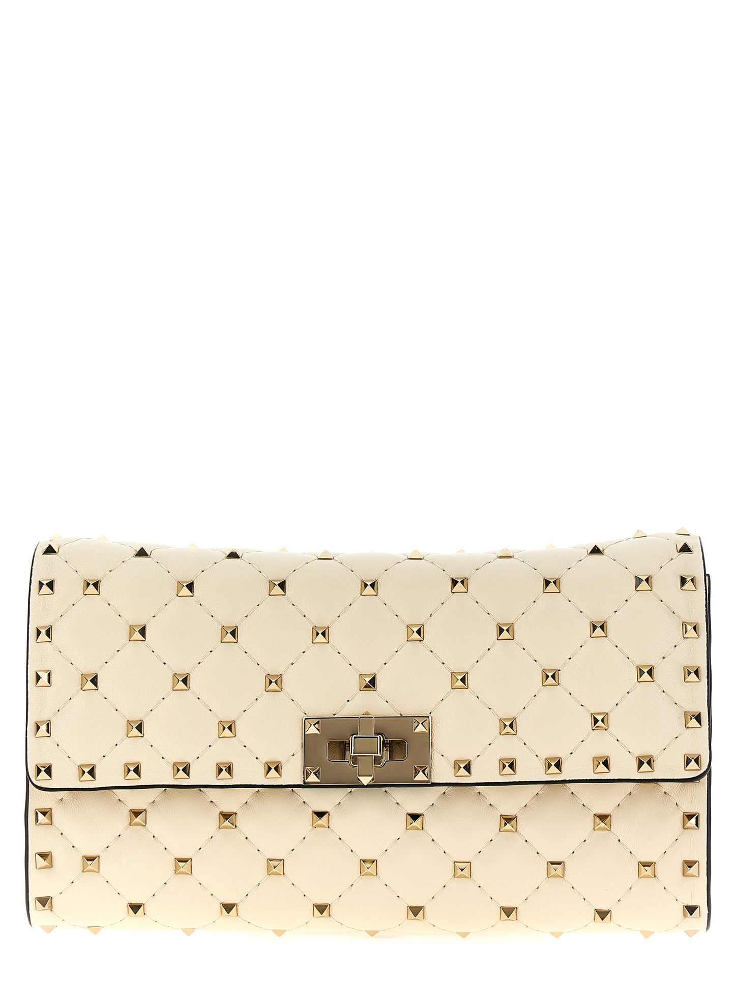 Quilted Shoulder Flap Bag by Valentino Garavani for women in lamb leather white showcases a enviable silhouette, artfully detailed with a secure flap, organized , and versatile shoulder-strap for a enviable look.