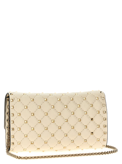 Quilted Shoulder Flap Bag by Valentino Garavani for women in lamb leather white features a distinguished silhouette, showcasing a secure flap and distinguished with versatile shoulder-strap for a distinguished finish.