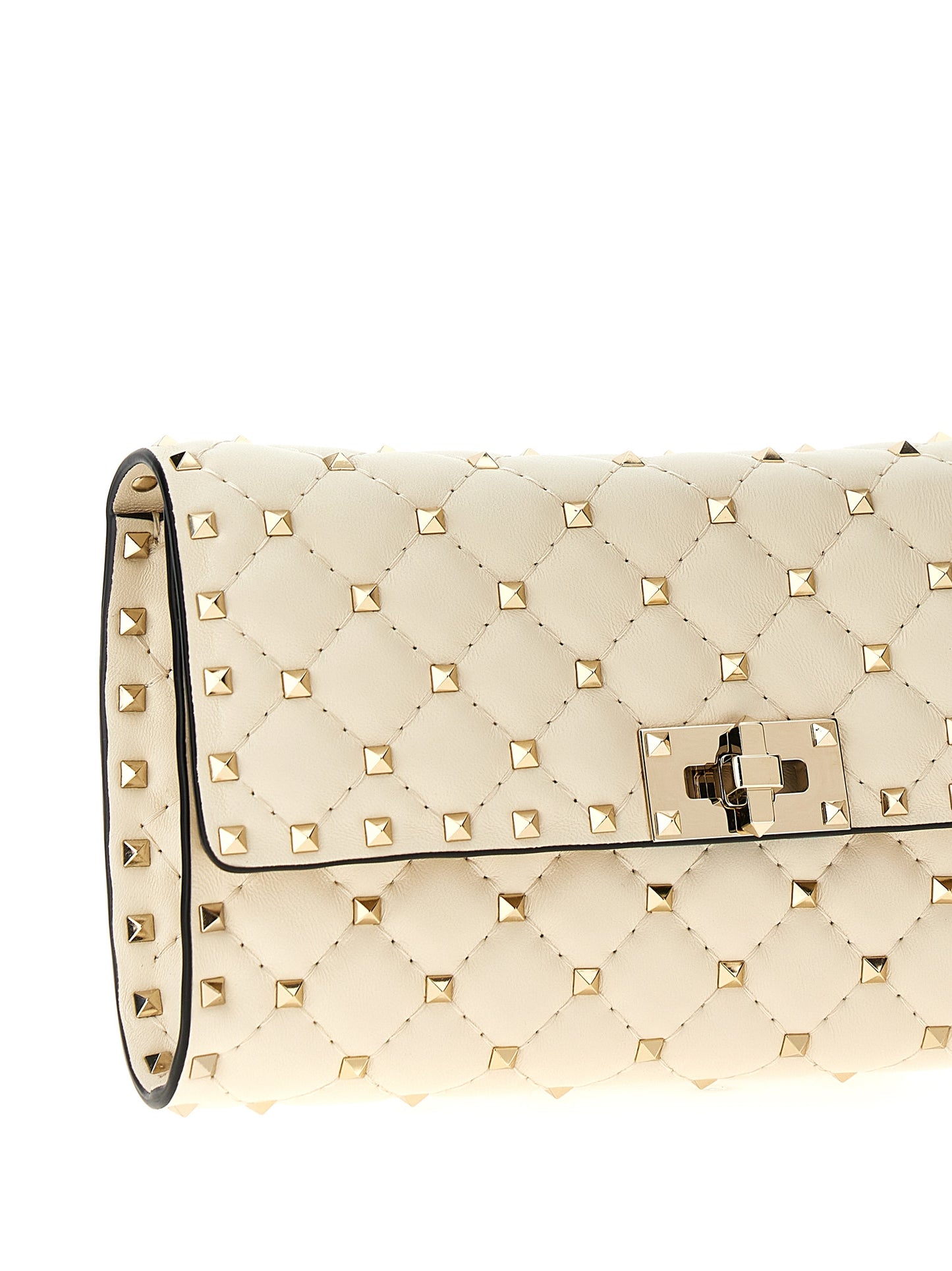 Quilted Shoulder Flap Bag by Valentino Garavani for women in lamb leather white features a effortless chic silhouette with a secure flap, ample , and versatile shoulder-strap for a effortless chic finish.