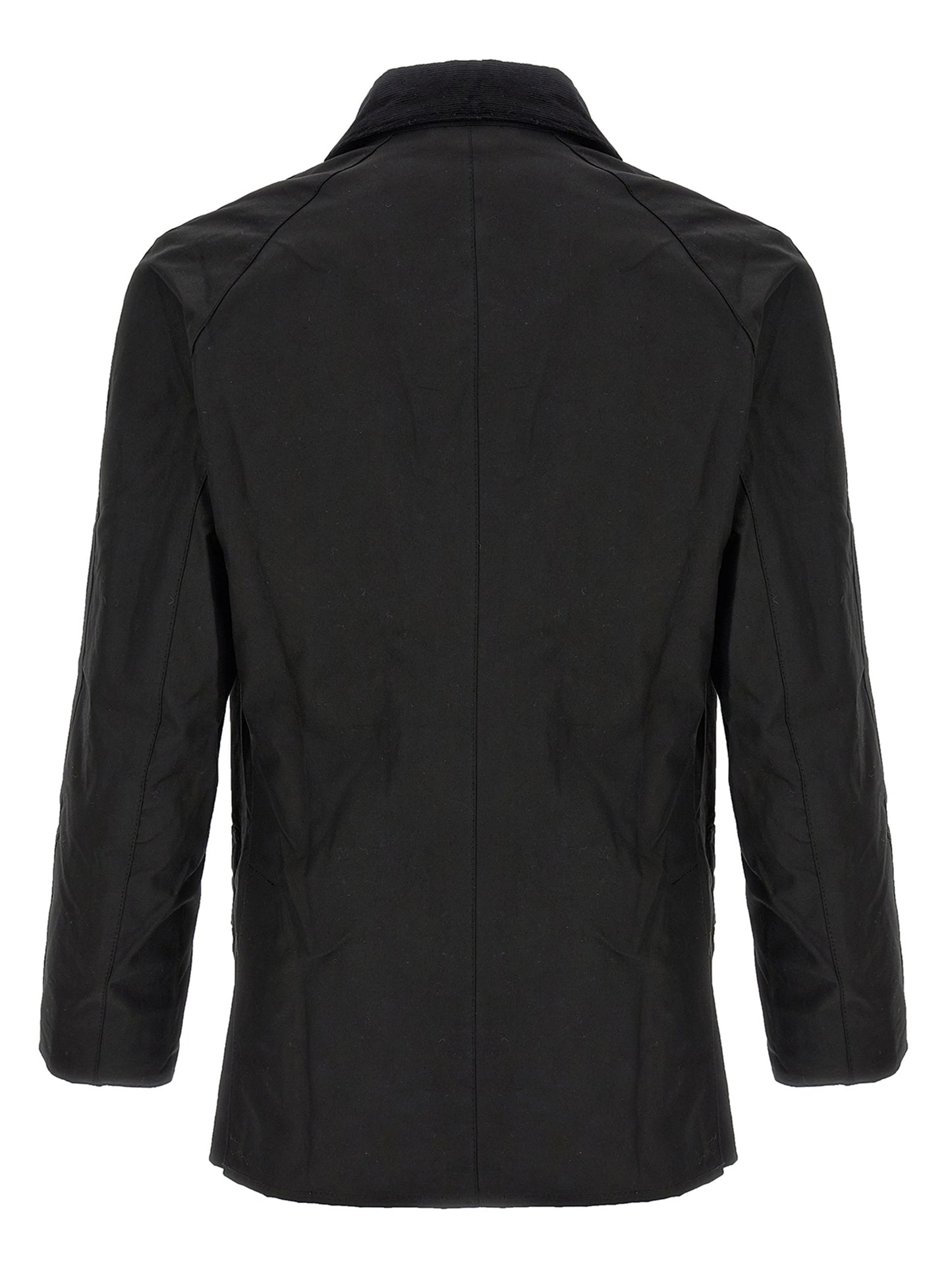 Jacket by Barbour for men in cotton corduroy black features a smart silhouette, perfectly accentuated by its unique and functional pockets for a smart finish.
