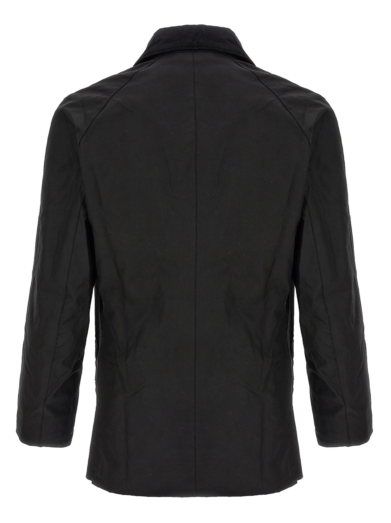 Jacket by Barbour for men in cotton corduroy black features a smart silhouette, perfectly accentuated by its unique and functional pockets for a smart finish.