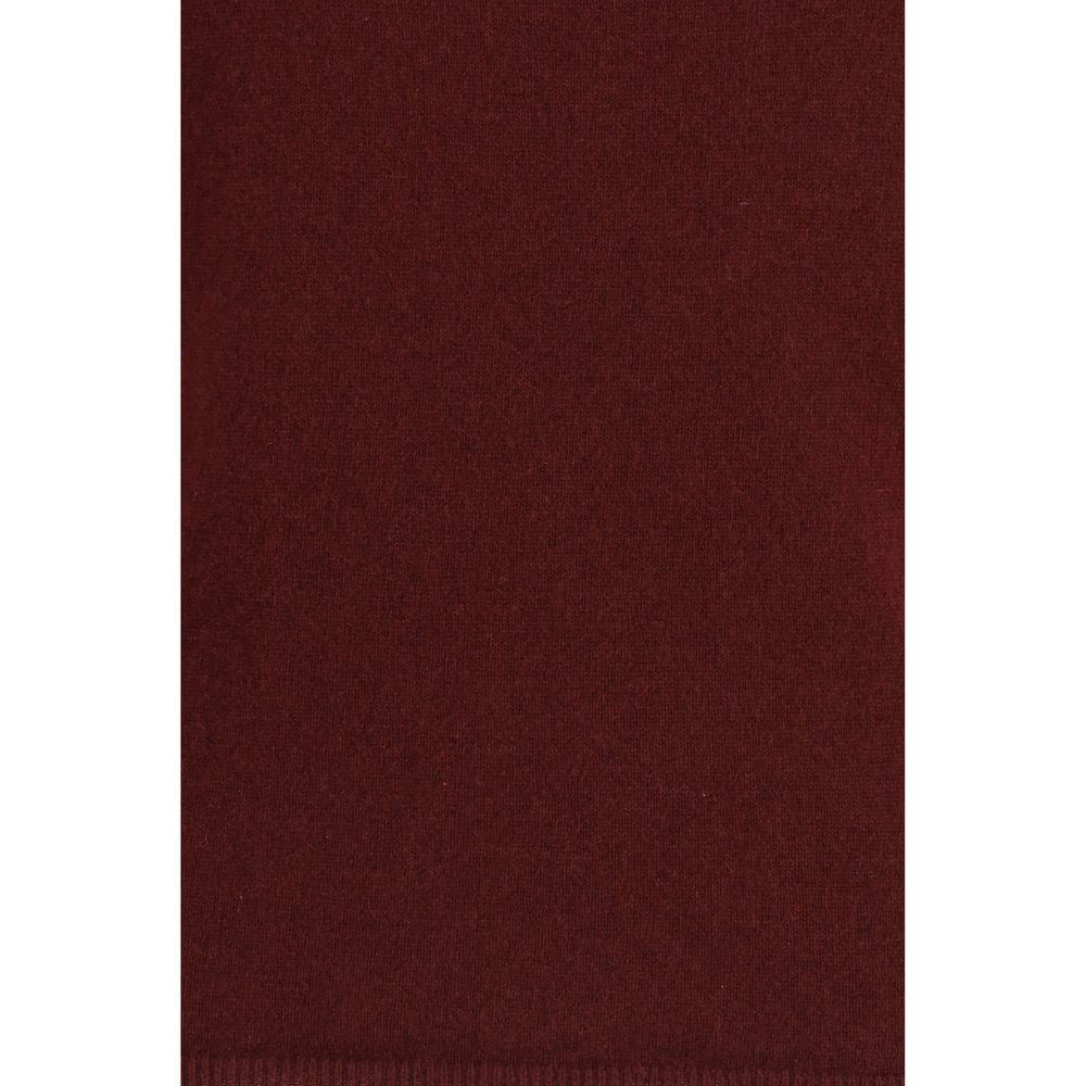 Sweater by Allude for women in cashmere & capra leather bordeaux features an tactile silhouette, showcasing a sophisticated and tactile for a refined finish.