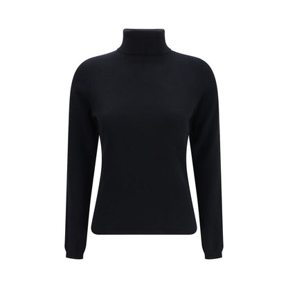 Sweater by Allude for women in cashmere & capra leather blue showcases an masterful silhouette, artfully detailed with a masterful turtle neckline and for a sophisticated, premium finish.