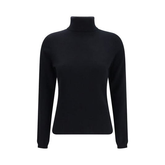 Sweater by Allude for women in cashmere & capra leather blue showcases an masterful silhouette, artfully detailed with a masterful turtle neckline and for a sophisticated, premium finish.