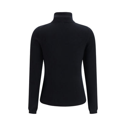 Sweater by Allude for women in cashmere & capra leather blue showcases a discreet silhouette, finished with a discreet turtle neckline and for a discreet look.