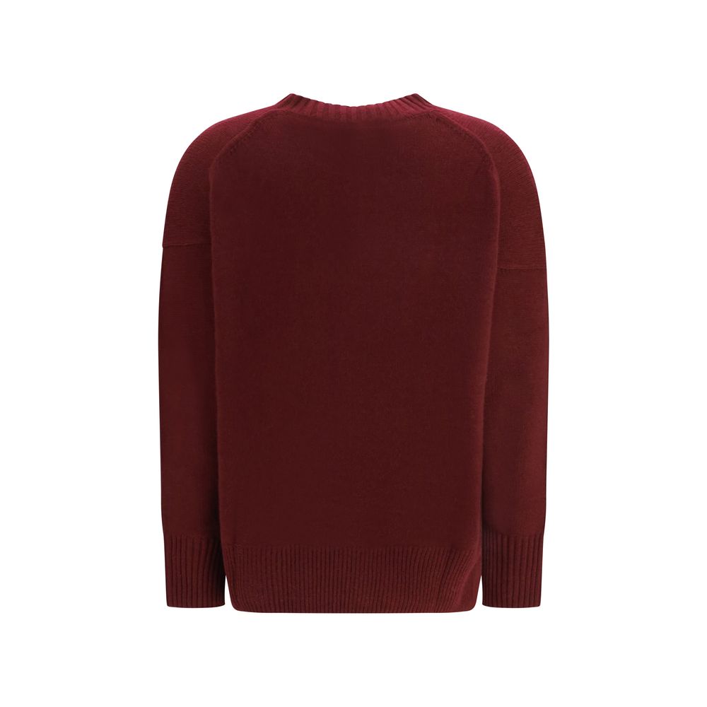 Sweatshirt by Allude for women in cashmere & capra leather bordeaux features an magnificent silhouette, showcasing a sophisticated crew neckline and detail for a truly magnificent finish.