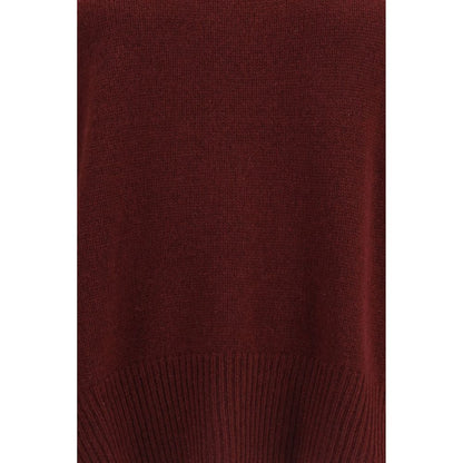 Sweatshirt by Allude for women in cashmere & capra leather bordeaux features an provocated silhouette, detailed with a provocated and a refined crew neckline for a sophisticated aesthetic.