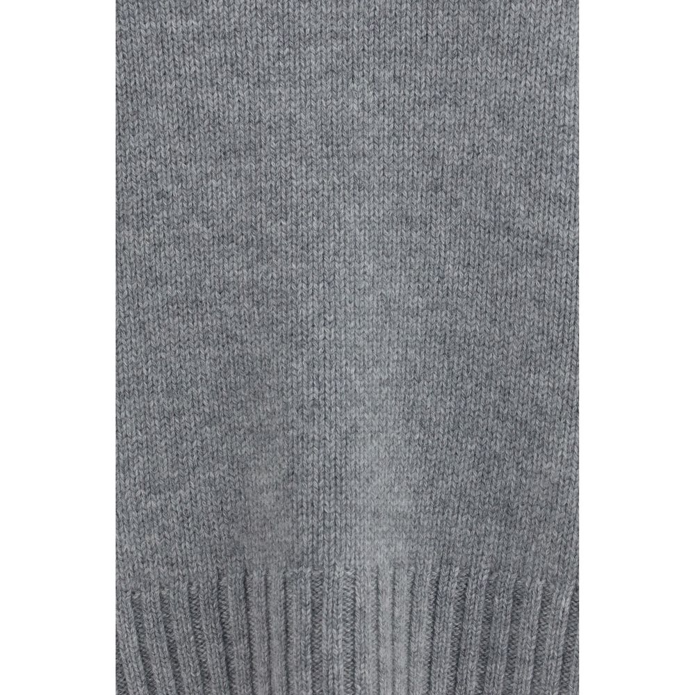 Sweater by Allude for women in cashmere & capra leather gray features an polished silhouette, showcasing refined and a sophisticated for a truly polished finish.