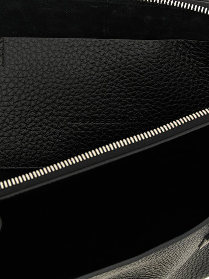 Medium Shoulder Bag by The Attico for women in bos taurus leather black & silver features a distinguished silhouette, showcasing a secure zipper and distinguished with versatile shoulder-strap & handle for a distinguished finish.