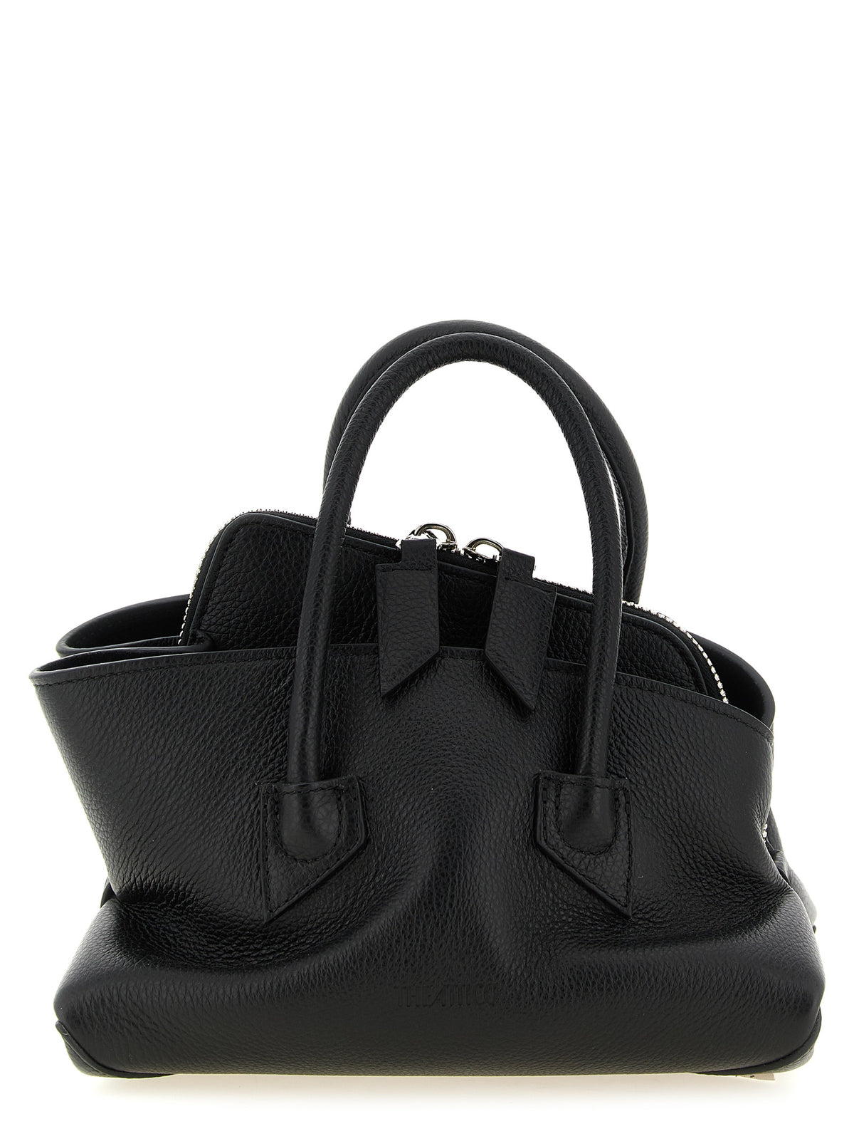 The Attico La Passeggiata Bos Taurus Leather Mini Handbag - Black