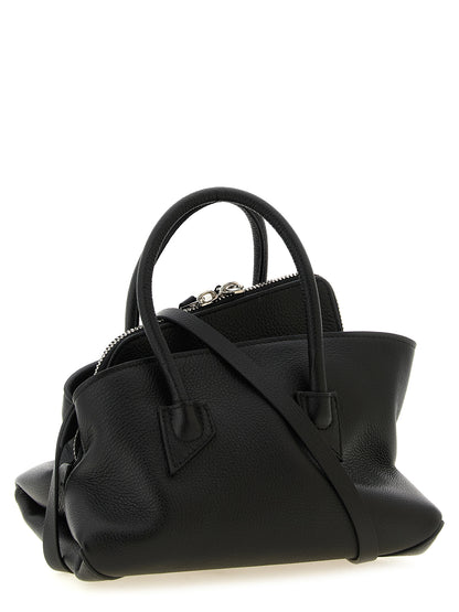 The Attico La Passeggiata Bos Taurus Leather Mini Handbag - Black