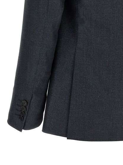 This Pant Suit by Pal Zileri for men in viscose & polyester dark-gray & gray presents a discerning silhouette, featuring a sophisticated and a discerning straight-leg for a refined and polished look.