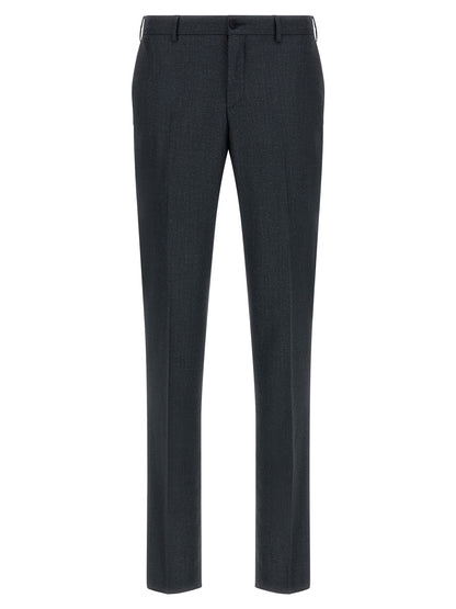 Pant Suit by Pal Zileri for men in viscose & polyester dark-gray & gray presents a sharp silhouette, artfully finished with a sharp and a sophisticated straight-leg for a truly sharp look.