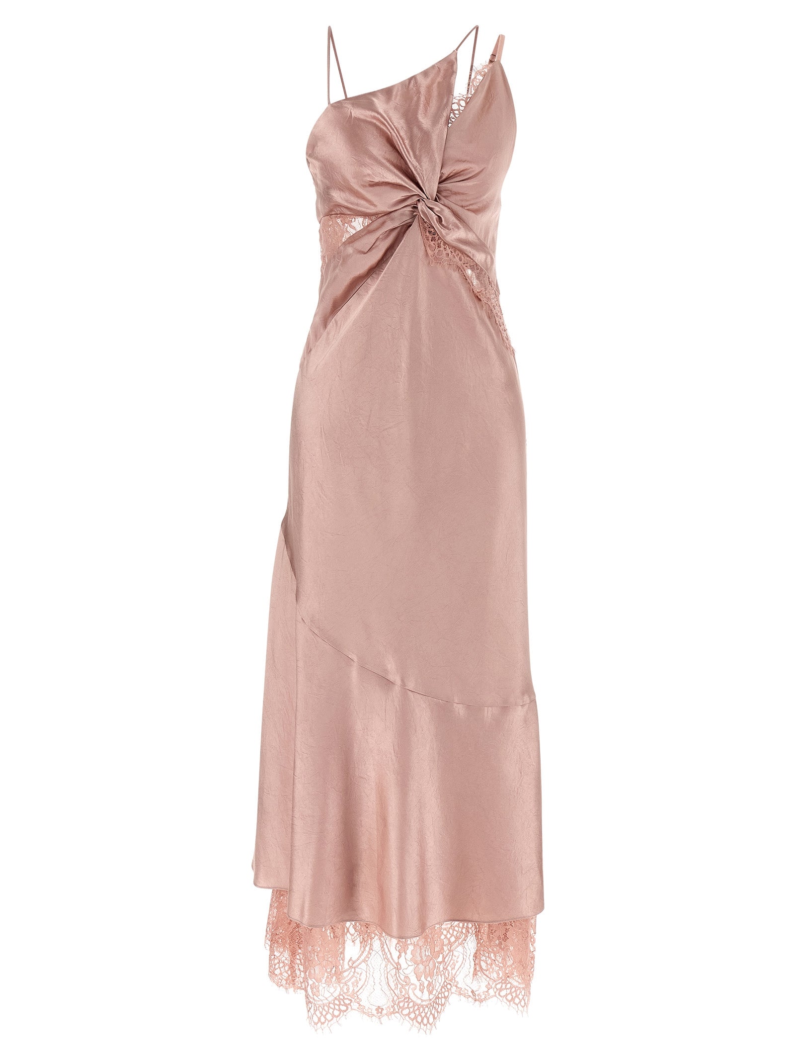Dress by PINKO for women in acetate & satin multicolor & pink features an magnificent silhouette, artfully detailed with a magnificent and that flows into an magnificent long.