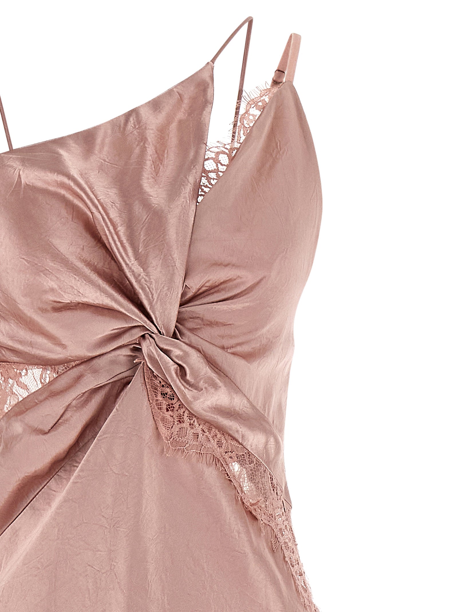 Dress by PINKO for women in acetate & satin multicolor & pink features an cute silhouette, detailed with a and that elegantly flows into a cute long.