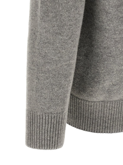 Stone Island Gray Virgin Wool Cardigan