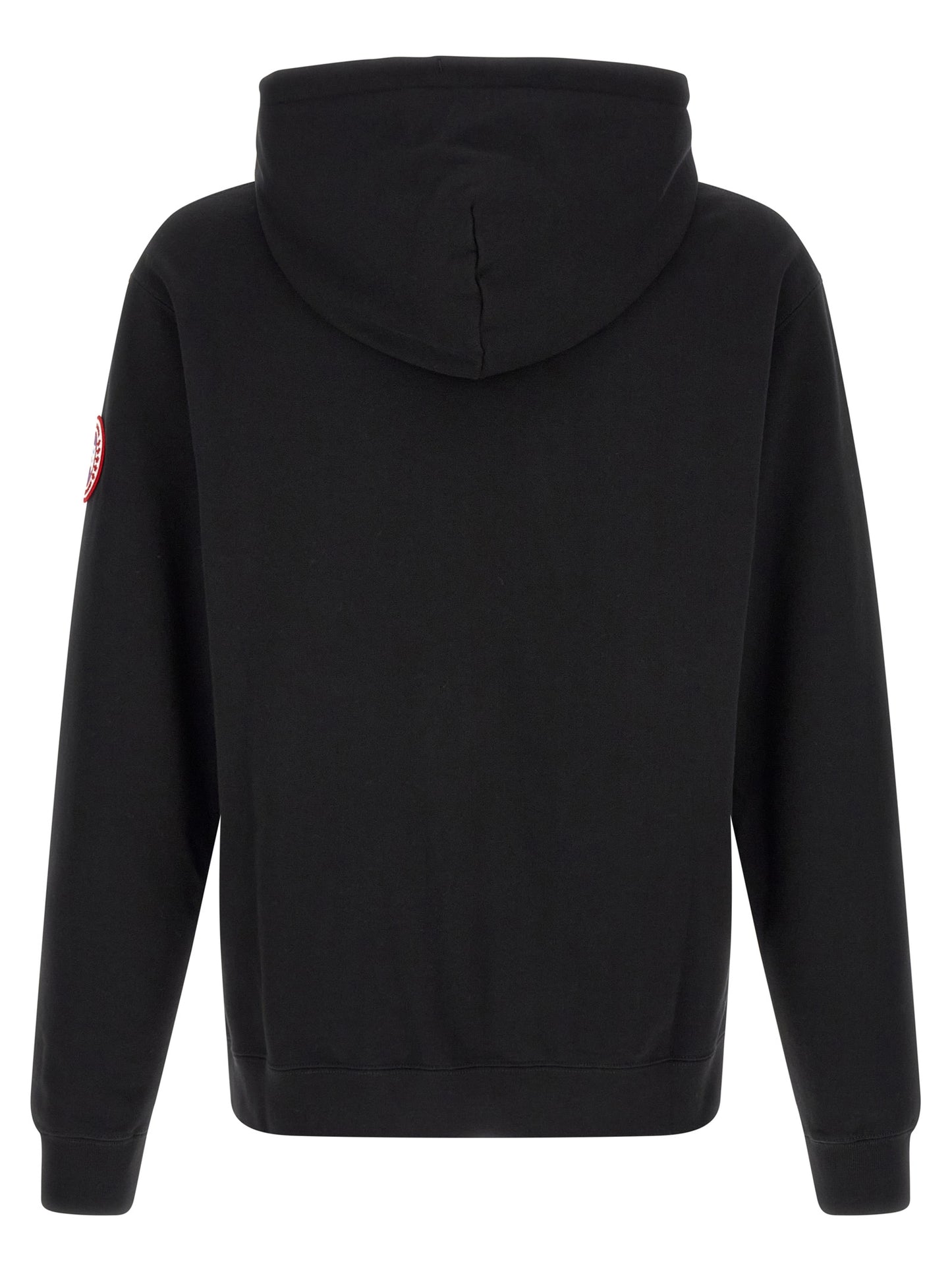 Sweatshirt Hoodie by Canada Goose for men in cotton terrycloth black features a edgy silhouette, detailed with a edgy hooded neckline and for a refined finish.