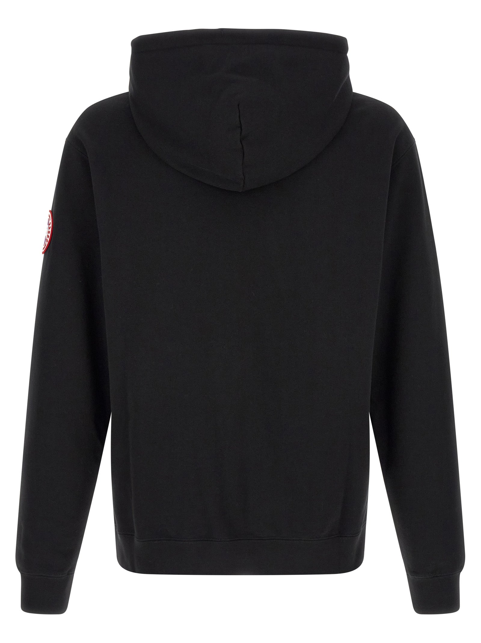 Sweatshirt Hoodie by Canada Goose for men in cotton terrycloth black features a edgy silhouette, detailed with a edgy hooded neckline and for a refined finish.