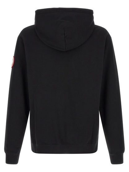 Sweatshirt Hoodie by Canada Goose for men in cotton terrycloth black features a edgy silhouette, detailed with a edgy hooded neckline and for a refined finish.
