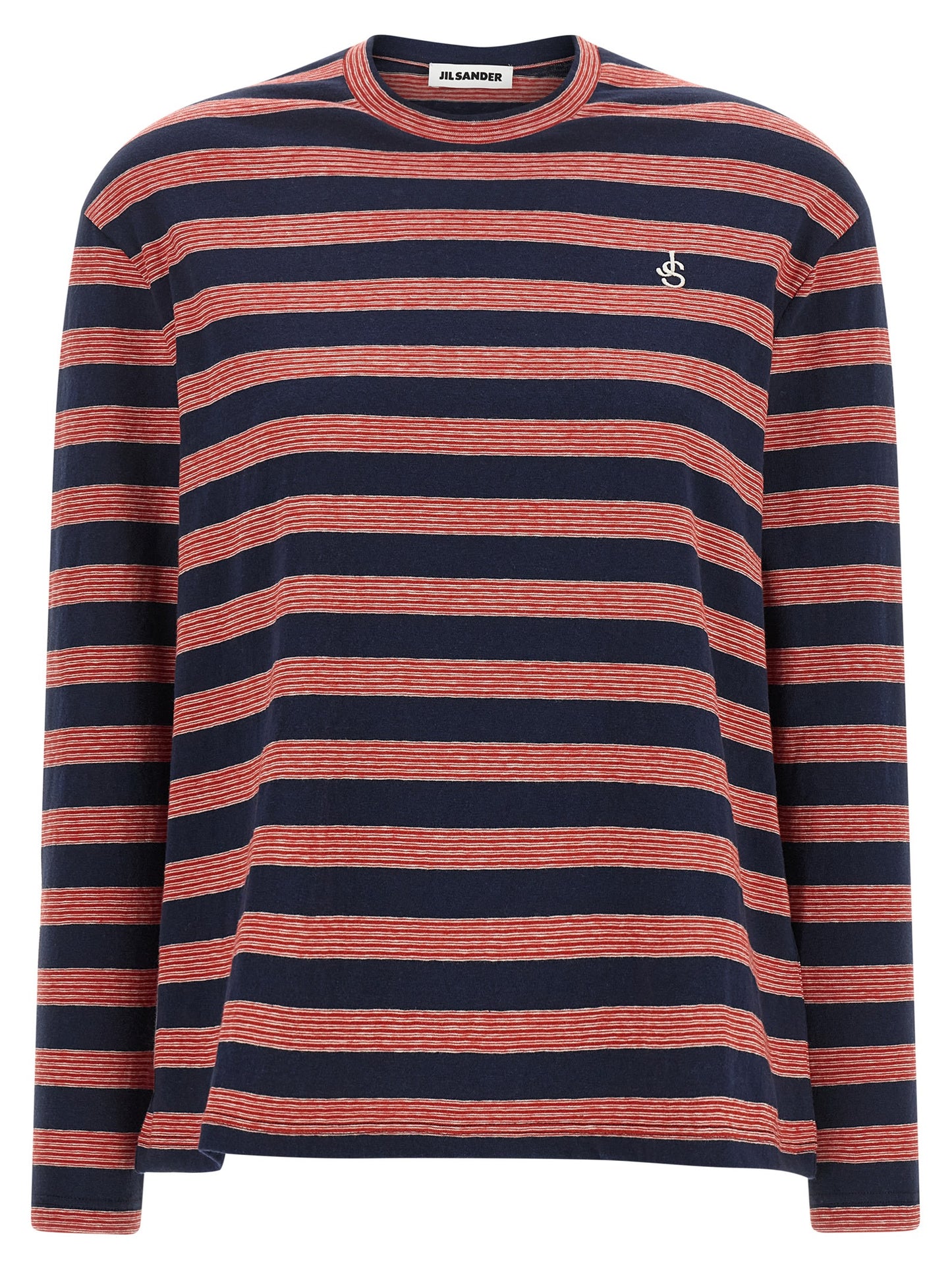 T-Shirt by Jil Sander for women in cotton multicolor, patterned & striped features a plush silhouette, showcasing a sophisticated and long-sleeve for a truly plush finish.