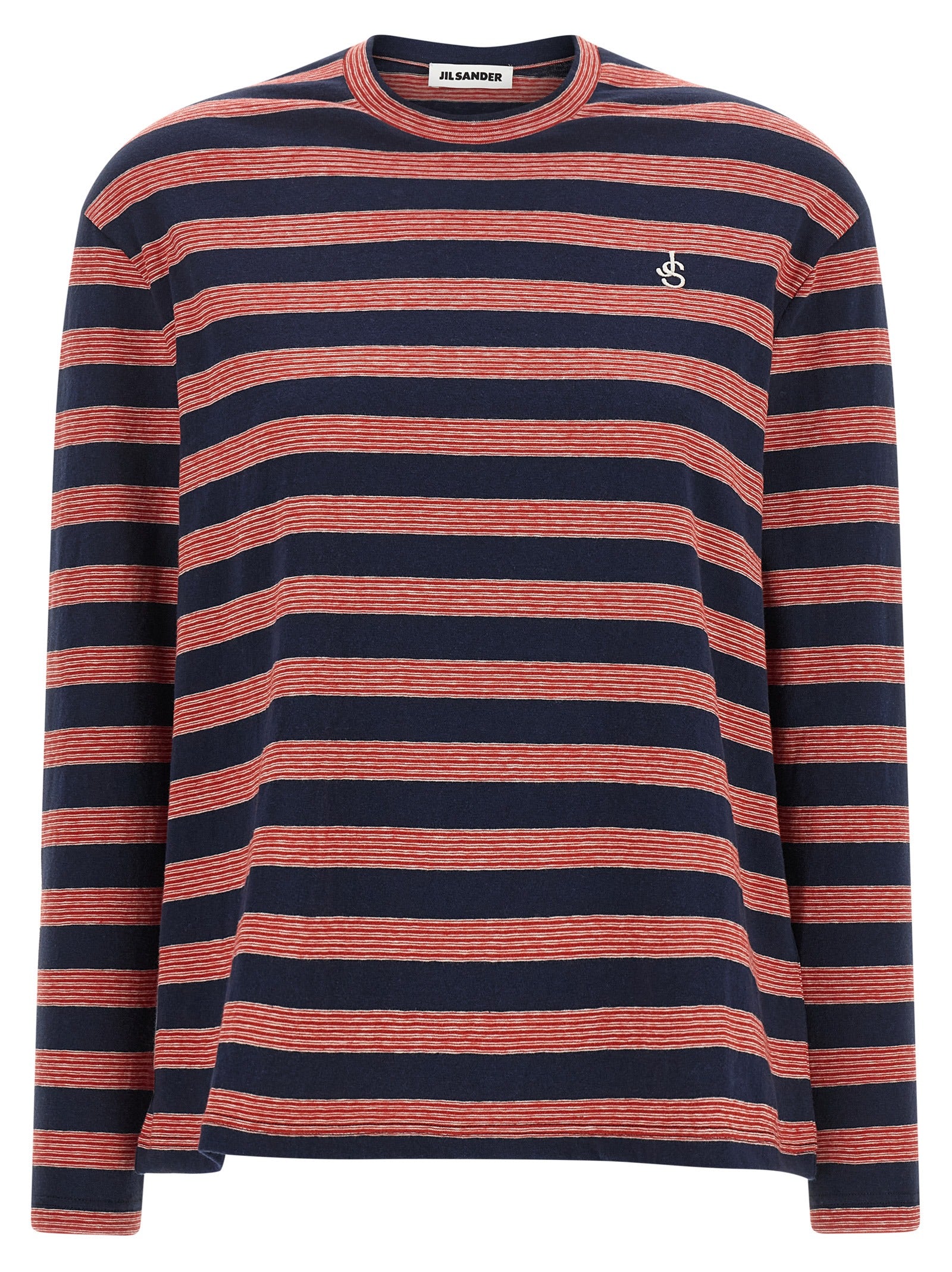 T-Shirt by Jil Sander for women in cotton multicolor, patterned & striped features a plush silhouette, showcasing a sophisticated and long-sleeve for a truly plush finish.