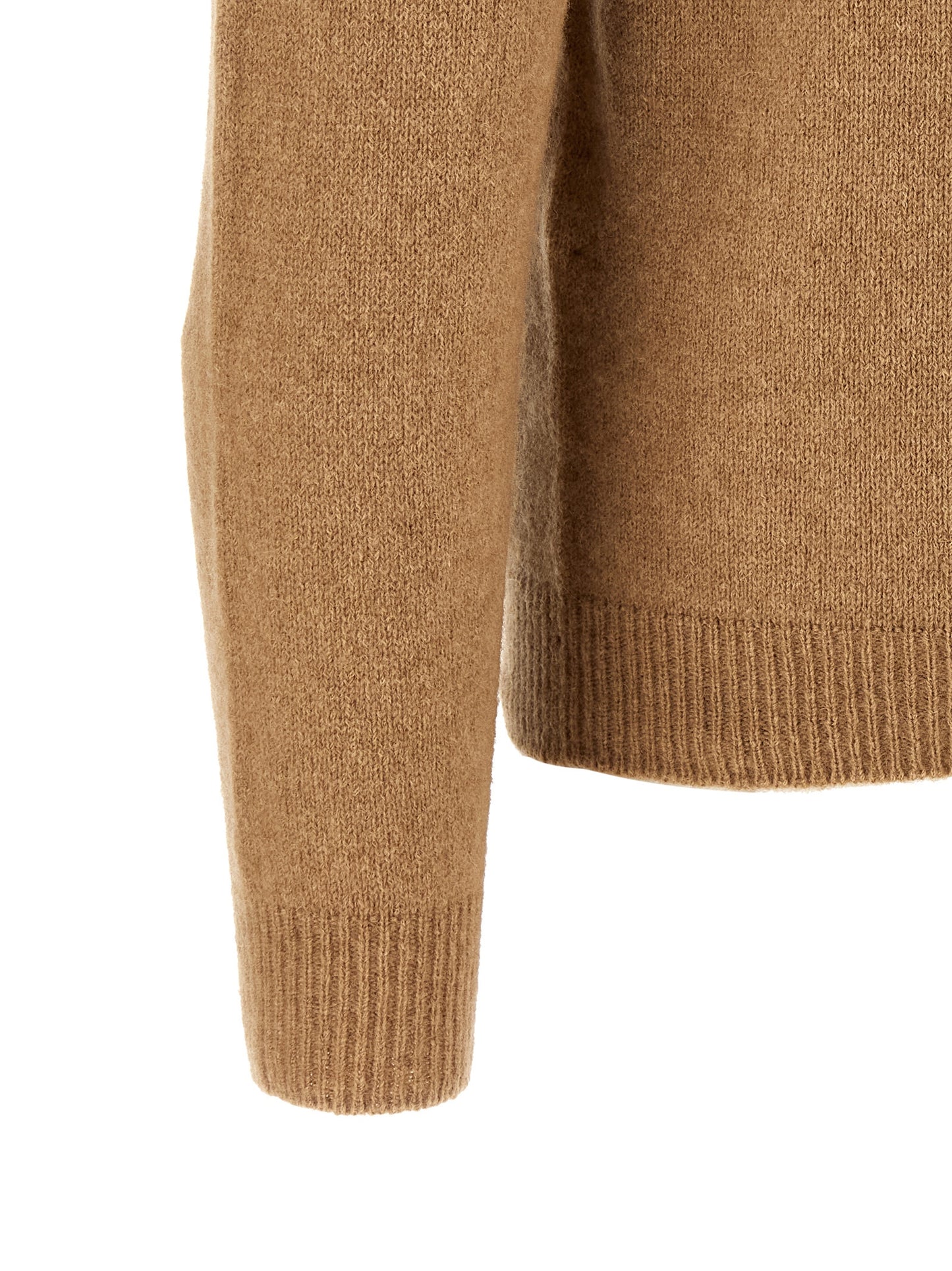 Hooded Cardigan by Roberto Collina for men in polyamide wool beige & camel showcases a captivating silhouette, artfully detailed with a captivating and hooded neckline for a truly sophisticated captivating look.