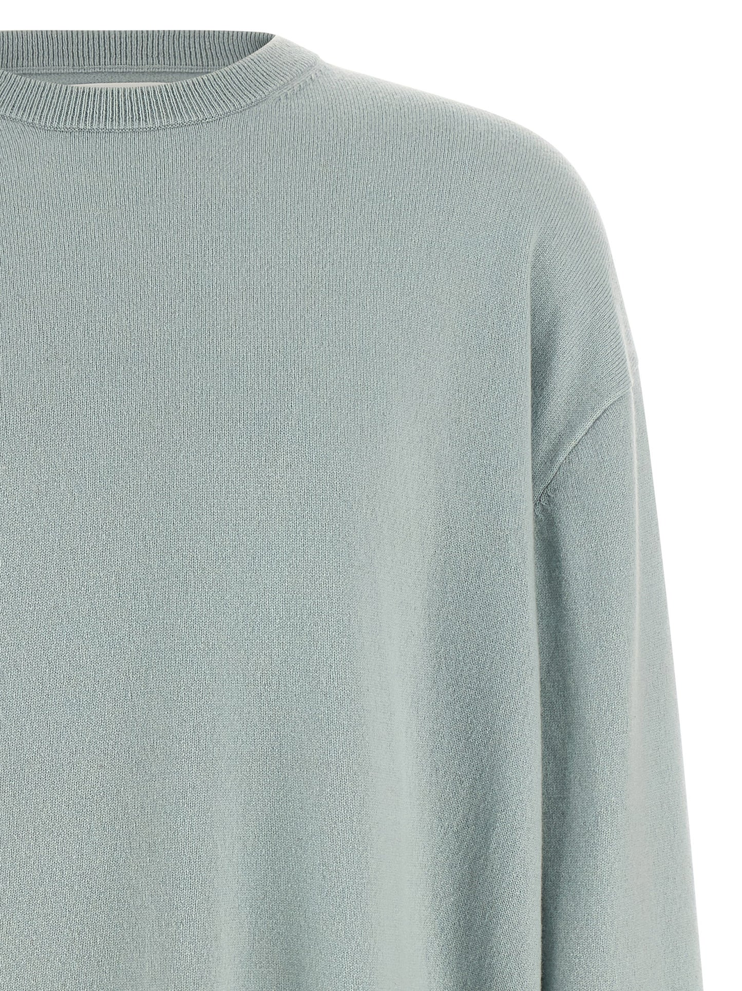 Cardigan by Extreme Cashmere for men in cashmere light-blue & striped features a nuanced silhouette with a refined crew neckline and nuanced detailing for a sophisticated look.