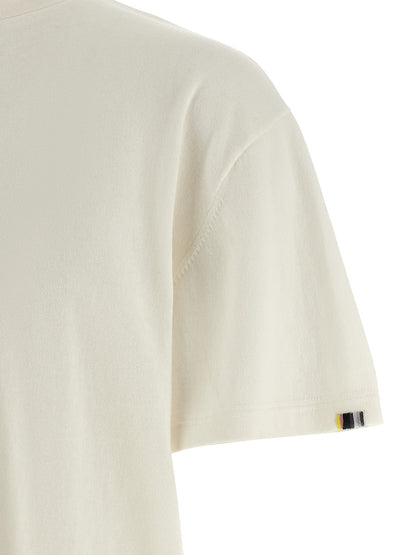 T-Shirt by Extreme Cashmere for men in cotton & cashmere natural & white features an edgy silhouette, meticulously detailed with a sophisticated and for a truly edgy finish.