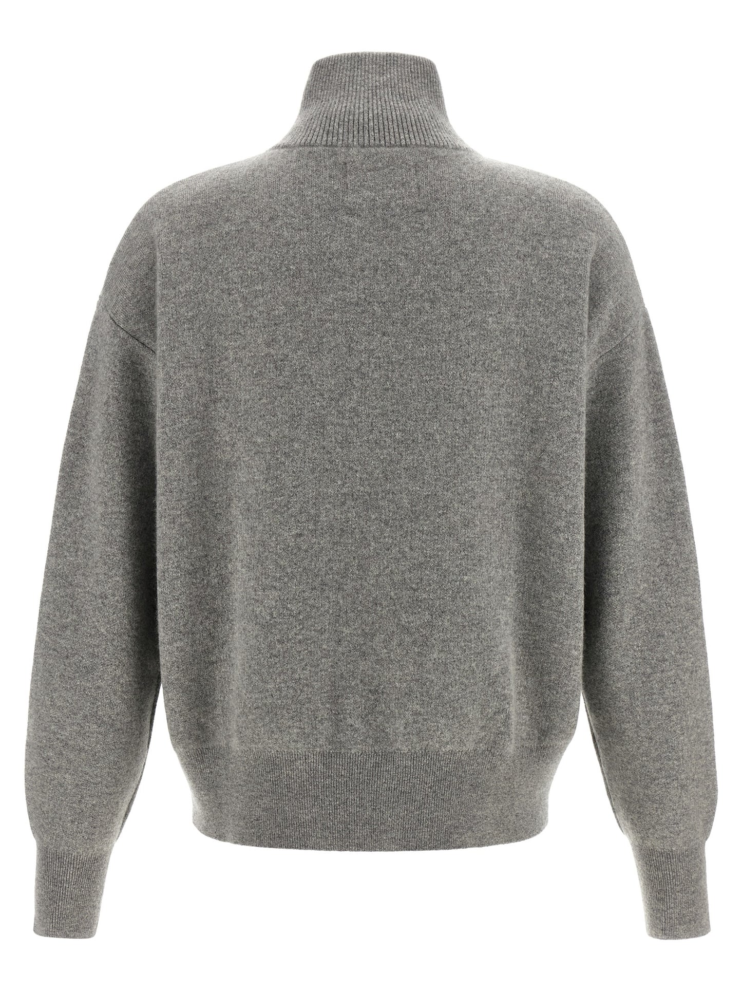Cardigan by Extreme Cashmere for men in cashmere gray & striped features an crisp silhouette, showcasing a sophisticated high-neck neckline and detail for a truly crisp finish.