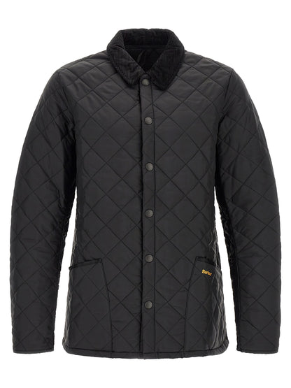 Jacket by Barbour for men in nylon corduroy black presents a authentic silhouette, artfully detailed with a authentic and functional pockets for a premium authentic finish.