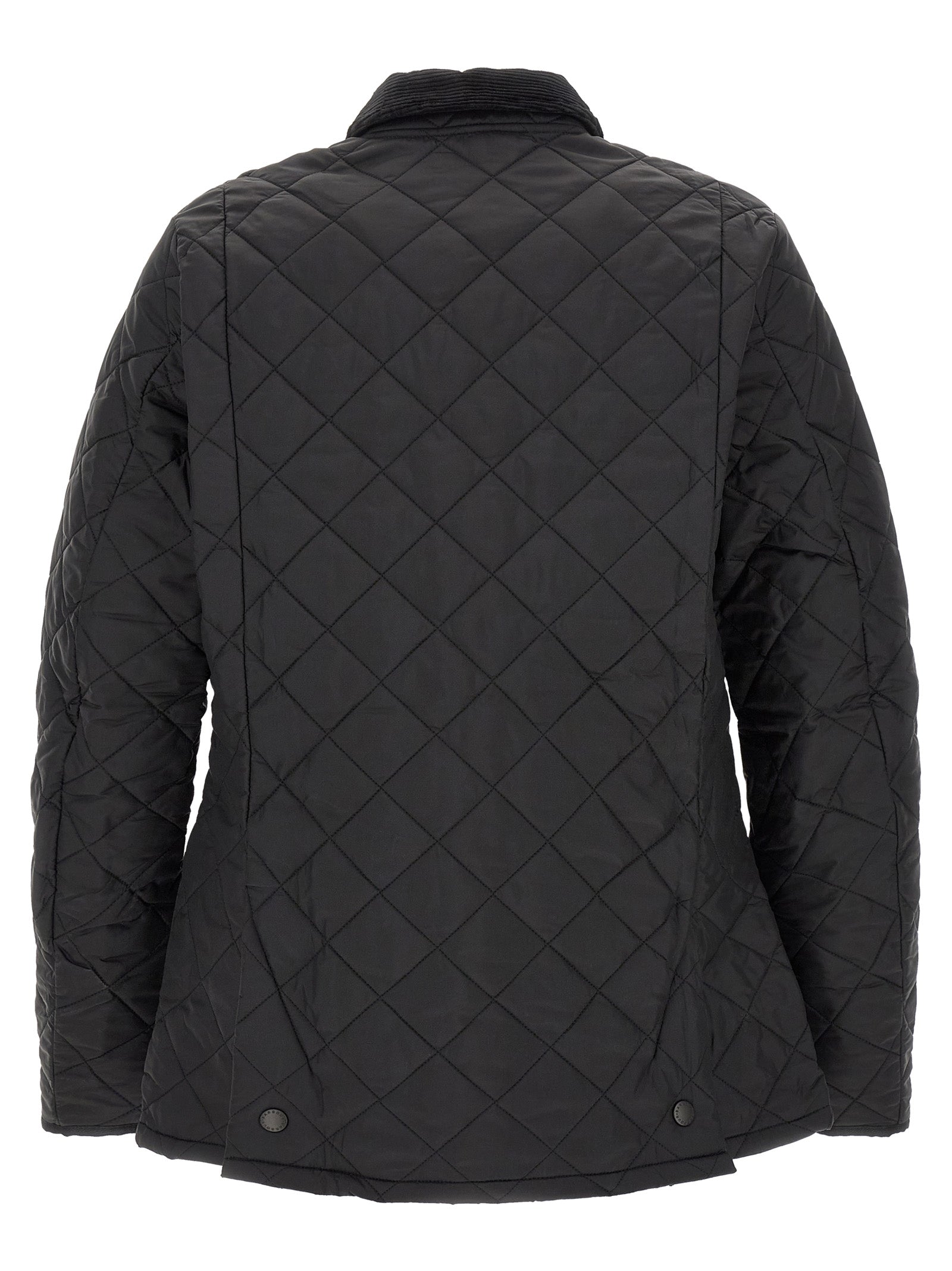 Jacket by Barbour for men in nylon corduroy black features a smart silhouette, perfectly accentuated by its unique and functional pockets for a smart finish.