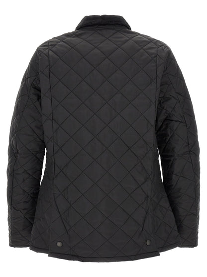 Jacket by Barbour for men in nylon corduroy black features a smart silhouette, perfectly accentuated by its unique and functional pockets for a smart finish.
